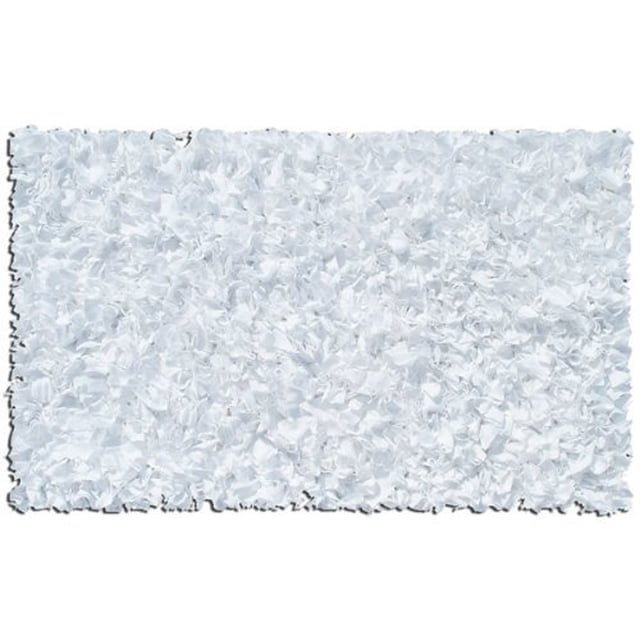 The Rug Market Shaggy Raggy White Area Rug Size 2.8`x4.8`