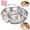 5 Grids, variant on 2026 Stainless Steel Divided Plate With Double Handles, 316 Stainless Steel Divided Steamer Tray, Round Divided Dinner Plate, Ergonomic Handle Divided Steamer Plate for Cooking Meal