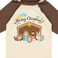 thumbnail image 4 of Inktastic Merry Christmas Cute Nativity Scene Boys or Girls Long Sleeve Baby Bodysuit, 4 of 5