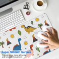 thumbnail image 4 of Long Mouse Pads for Desk,White Desert Elements Dinosaurs Pattern Desk Mats on Top Of Desks, Desk Mouse Pad Extra Large with 3mm Non-Slip Base and Stitched Edge for Gaming,Office,Work,Home 35.4"x15.7", 4 of 6