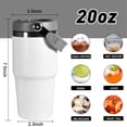 thumbnail image 2 of WarmH 20 oz Tumbler with Handle,Insulated Tumbler with Lid and Flip Straw Leak Proof Double Wall Stainless Steel Vacuum Travel Coffee Mug Insulated Water Bottle Thermal Cup, Cupholder Friendly,White, 2 of 14