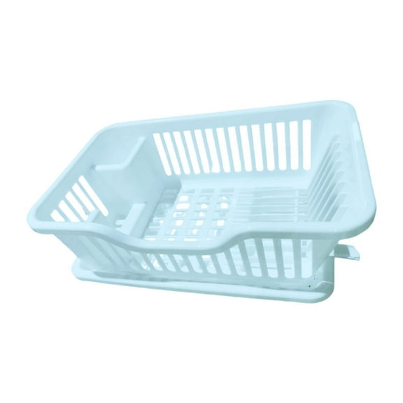 TISHITA Dish Drying Rack Lightweight Storage Shelf for Dishes for Countertop Cabinet Blue