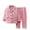 PinkB, variant on Mikilon Kids Warm Flannel Homewear Size 1-12 Years Winter Plus Velvet and Thicken Button Down Outfit Sets