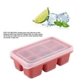 thumbnail image 3 of Bandejas Para Cubitos De Hielo, Moldes De Cubitos De Hielo De Silicona A Prueba De Fugas, 6 Rejillas Con Tapa Extraíble Para Uso Doméstico, 3 of 7