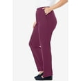 thumbnail image 3 of Woman Within Plus Size Tall 7-Day Knit Straight-Leg Pull-On Pants, 3 of 5