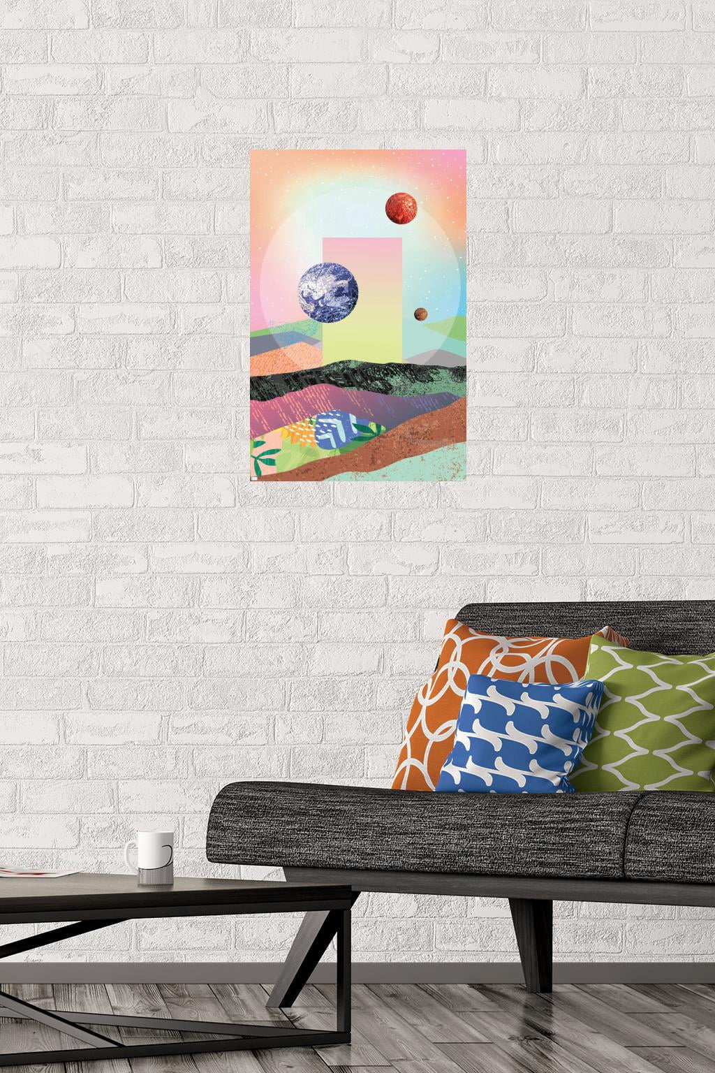 Abstract Space Wall Poster, 14.725" x 22.375"