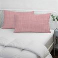 thumbnail image 5 of Rustic Pink Throw Pillow Cover, Pillowcase Protectors with Zipper, Breathable Decorative Lumbar Pillow Case Cover, Farmhouse Solid Color Pillow Shams for Couch Sofa 12x20Inch, 5 of 7