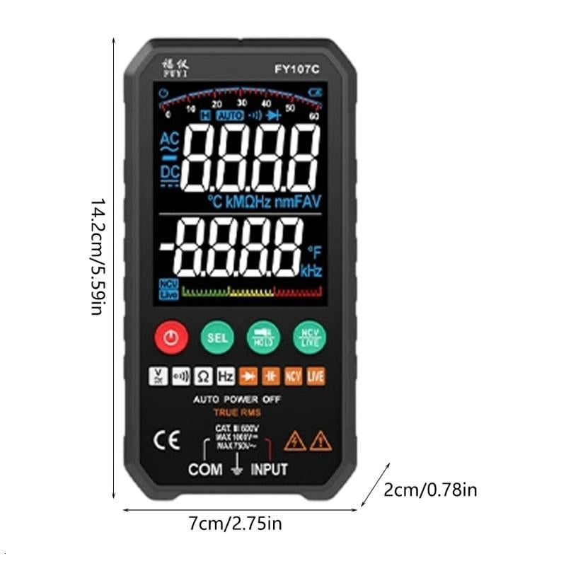 CEORPER Digital Multimeter Voltmeter Continuitys NCV Meter Digital Tester Resistance