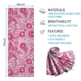 thumbnail image 2 of Pink Paisley and Floral Pattern Hot Yoga Mat Towel Non Slip for Hot Yoga - Quick-Drying Yoga Mat Cover with 4 Corner Pockets with Travel Bag - Hot Yoga Towel Non Slip 74"x26", 2 of 6
