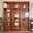 Dry Oak, variant on Pemberly Row Traditional 84" Tall 18-Shelf Triple Wide Wood Bookcase in Cherry