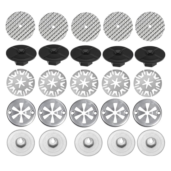 Heat Shield Fastener Repair Kit with 15 Clamping Washers, 5 Metal Plates and 5 Plastic Clips for Cars
