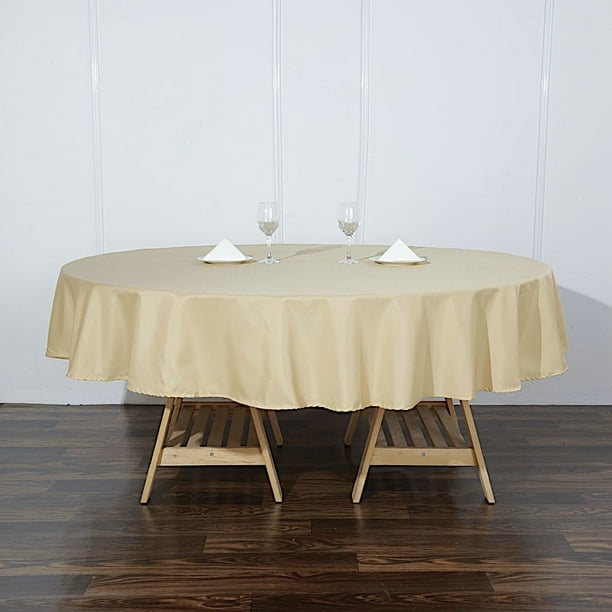 BalsaCircle 90" Round Polyester Tablecloth Table Cover Linens for