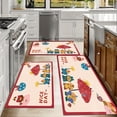 thumbnail image 6 of Kitchen Rugs Sets 3 Piece with Runner Floral Kitchen Floor Mat Carpet Farmhouse Rugs and Mats Non Skid Washable Runner Rug for Kitchen Office Sink Laundry, 6 of 12