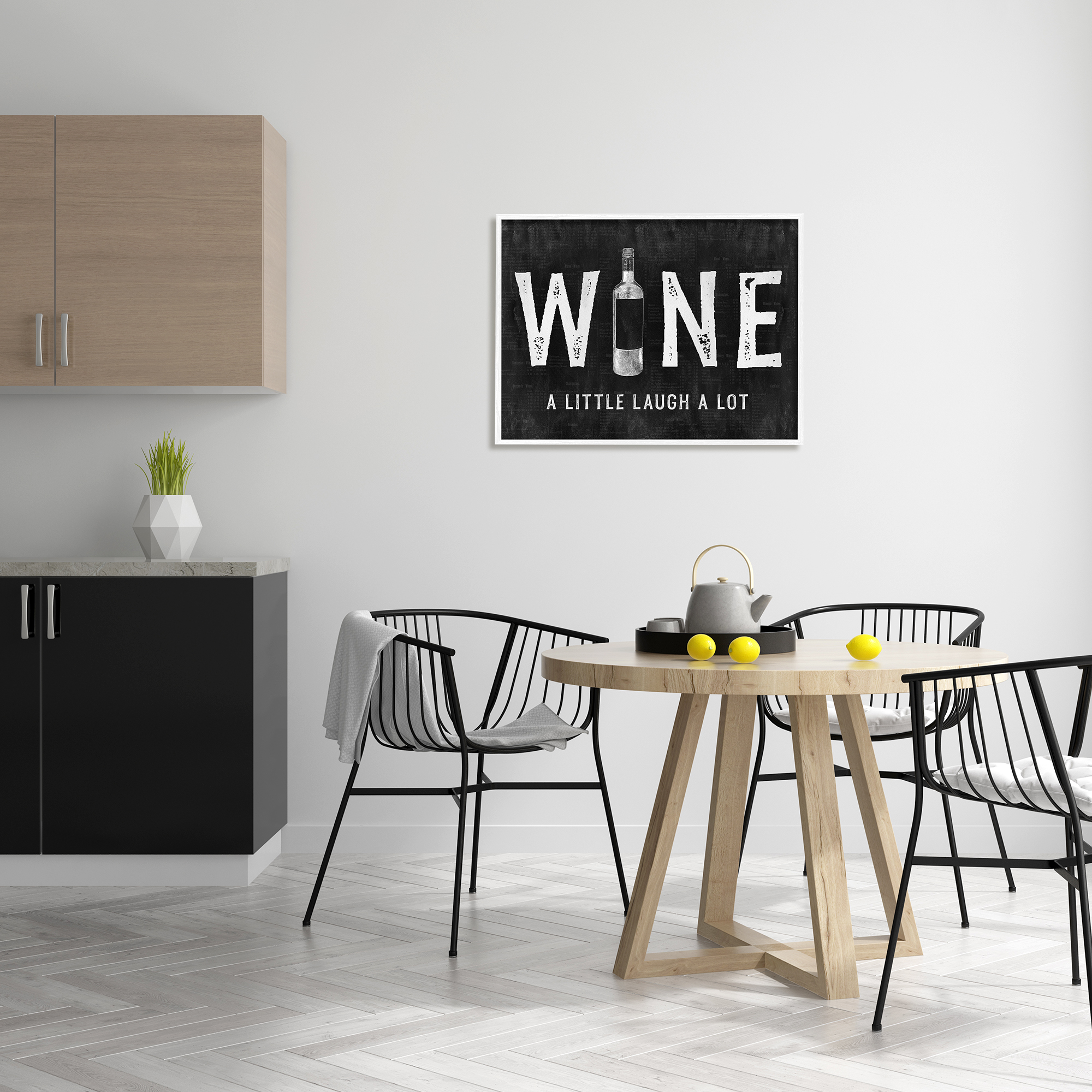 Stupell Indtries Wine A Little Laugh A Lot Bottle Typography,30 x 24,Design by Natalie Carpentieri&nbsp;