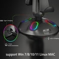 thumbnail image 3 of Soporte para Controlador de Juego Hugtrwg RGB 9 Modos con Concentrador 2 Puertos USB Compatible Win7/8/10/11/Linux/Mac Switch PS5 Xbox, 3 of 9