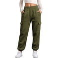 thumbnail image 6 of YABCSAZ Sweatpants for Women, Baggy Joggers Lounge Cargo Sweat Pants with Pockets, Cotton High Waisted Drawstring Casual Comfy Fall Athletic Joggers for Workout Gym, 6 of 9