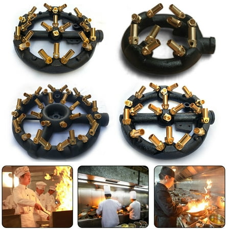 

Propane Gas Jet Burner for Chinese Wok Range Grilling Stir Fry - Cast Iron Body Round Nozzle Jet Burner with10/20/23/32 Brass Tips - Up 80 000 BTU/HR