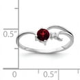 thumbnail image 2 of Primal Gold 14 Karat White Gold 4mm Garnet and VS Diamond Ring, 2 of 4