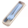 thumbnail image 2 of Sunjoy Tech 3Pcs Portable Tableware Set Eco-Friendly Chopsticks Spoon Fork Plastic Cutlery with Box for Students Office Workers, 2 of 8