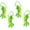 Green 4pcs, variant on 3D Printed Articulated Squid Keychain - 10 Moving Joints Poseable Desk Pet for Adults, Pocket Anxiety Relief Tool