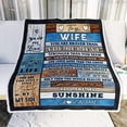 thumbnail image 2 of LHSHID Personalized to My Wife Blanket from Husband Wood You are My Sunshine I Love You Wife Anniversary Valentines Day Wedding Christmas Fleece Throw Blanket, 2 of 5