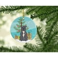 thumbnail image 2 of Merry Christmas Tree Staffordshire Bull Terrier Blue Ceramic Ornament, 2 of 3