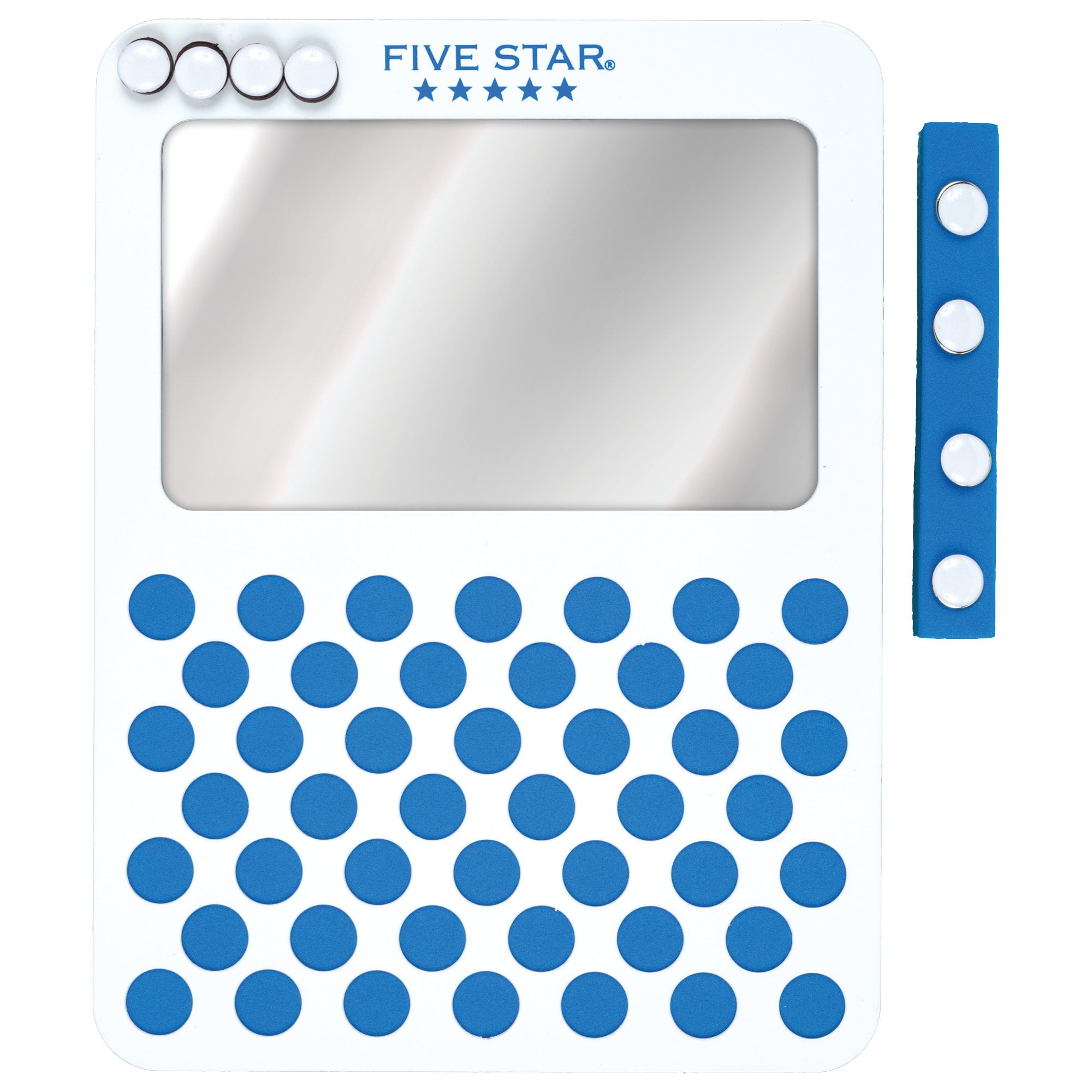 Five Star Mirror and Push Pin Board Locker Organization