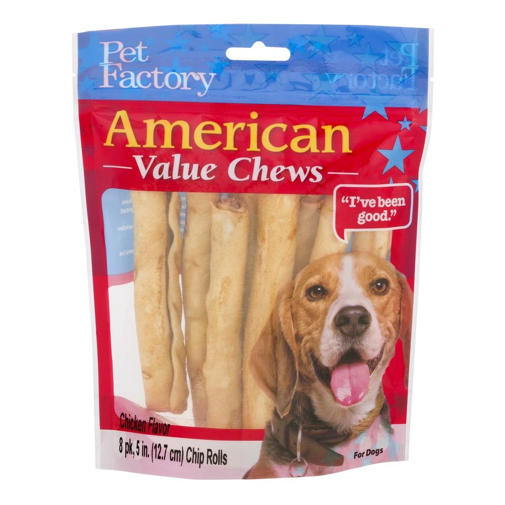 Pet Factory American Value Chews Chicken Flavor Chip Rolls Dog Chews (8 Count)