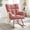 Pink, variant on Glider Chair for Living Room Tufted Upholstered Teddy Fabric Rocking Chair with Metal Frame Accent Chair Ivory White