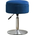 thumbnail image 3 of Dycanpo 360°Swivel Storage Vanity Stool Round Chair for Makeup Room, Adjustable, Navy Blue, 3 of 7