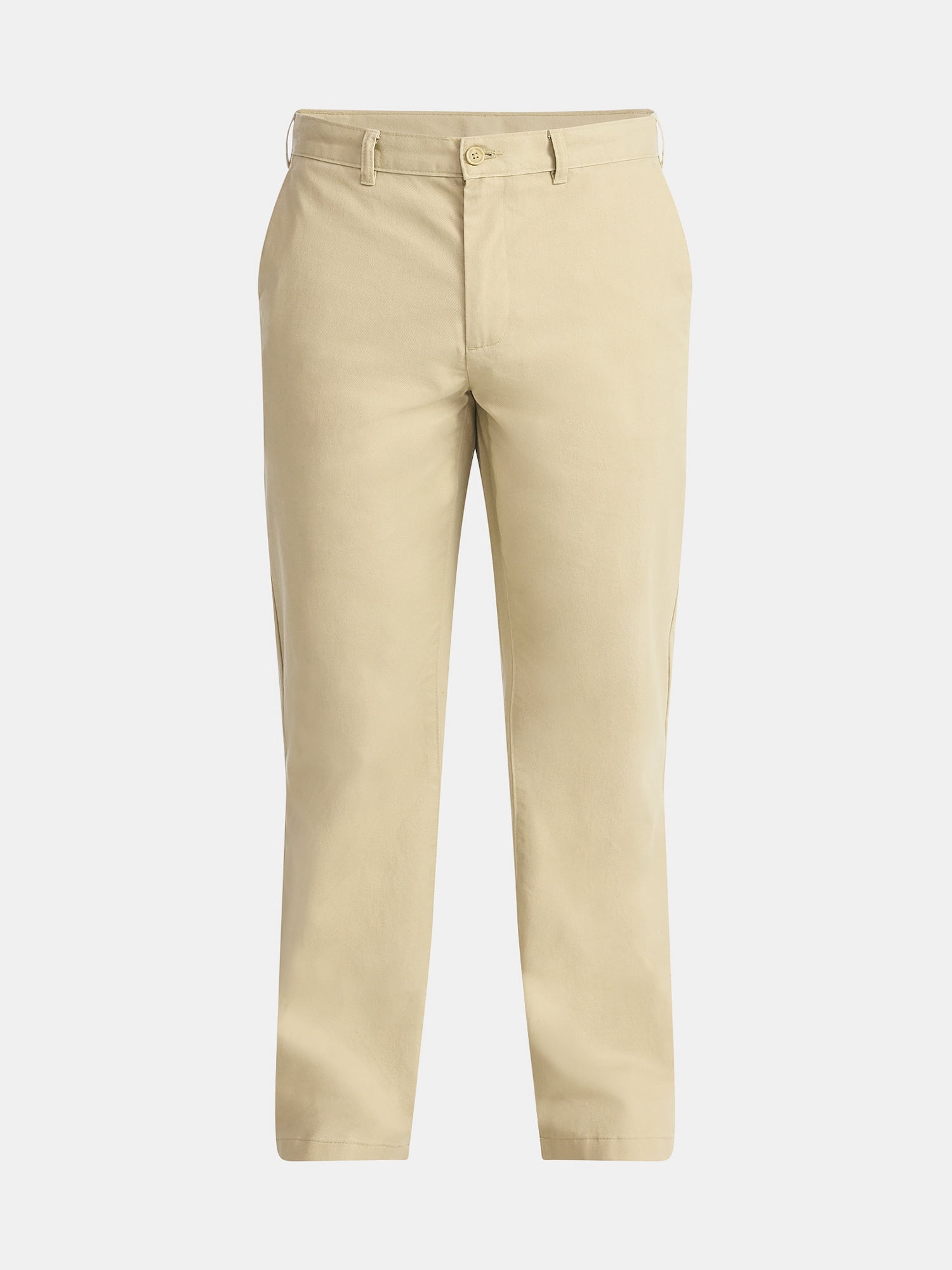 George Men's & Big Men's Classic Fit Flat Front Wrinkle Resistant Casual Pants, Waist Sizes 29-56