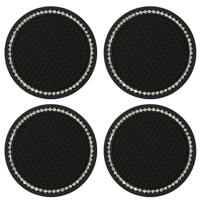 Dvkptbk Coasters 4Pcs Car Diamond Cup Mat Bottle Seat Cushion Non-Slip Cushion Kitchen Gadgets