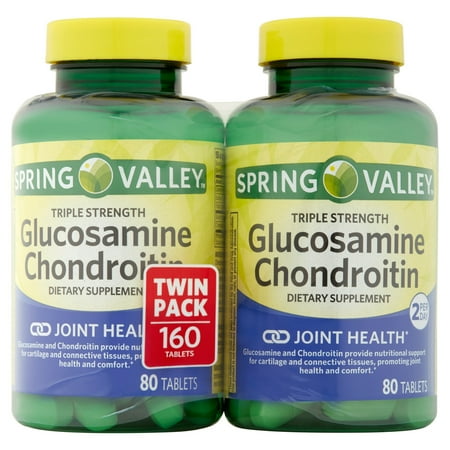 Spring Valley Triple Strength Glucosamine Chondroitin Tablets, 80 pc, 2 ct