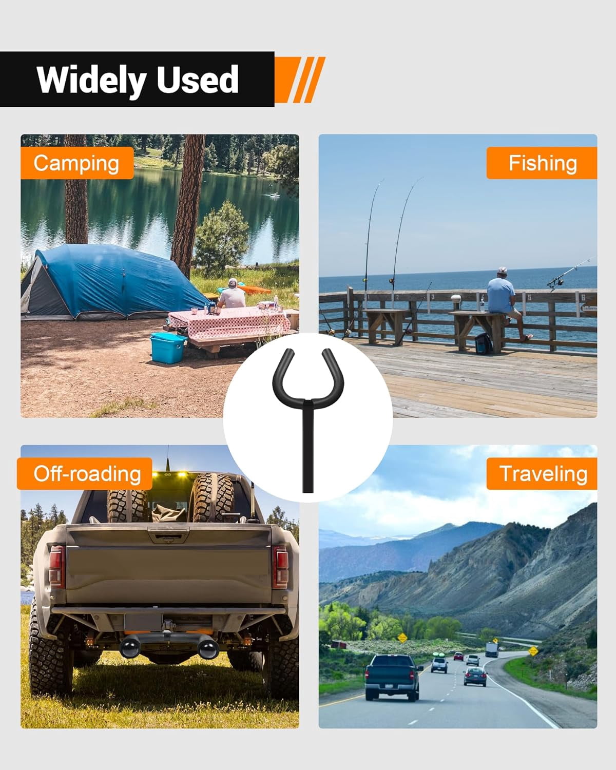 Trailer Hitch Toilet Seat, Portable Hitch Toilet Seat, Fit for 2'' Trailer Hitch Receiver, Convenient for Emergency Use When Camping/Off-Roading/Traveling