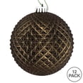 thumbnail image 3 of Vickerman 2.75" Gunmetal Durian Glitter Ball Ornament, 12 per Bag, 3 of 3