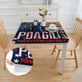thumbnail image 2 of Awypu American Flags Fireworks Independence Day Square Tablecloth 100% Polyester Fiber 52*52, 2 of 8