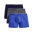 thumbnail image 4 of 2(X)IST Boxeurs en Coton Extensible pour Hommes Lot de 3, Éclipse/plomb/bleu Éblouissant, Grand US, 4 of 4