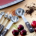 thumbnail image 6 of Oster Blakeley 5 Piece Stainless Steel Measuring Spoon Set in Dark Gray with Wood Handles, 6 of 6