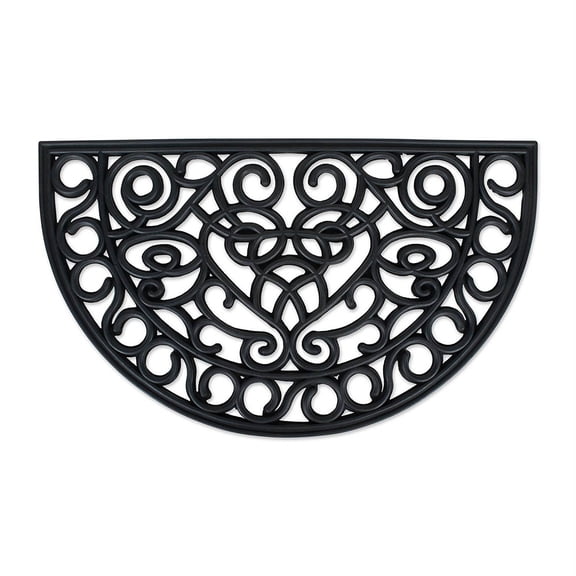 Contemporary Home Living French Grill Style Rubber Doormat - 18" x 30" - Black