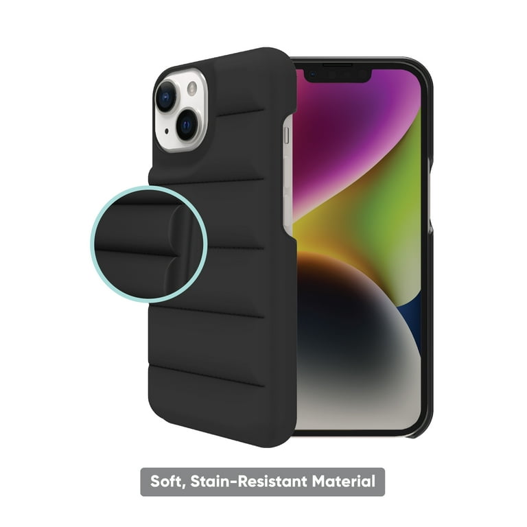 onn. Puffer Soft Quilted Phone Case for iPhone 14 and iPhone 13 
