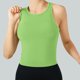 thumbnail image 4 of Tops Verdes Oscuros para las Mujeres Alta Elasticidad Nervadura sin Costuras Top Deportivo con Acolchado, Tops de Punto Blanco para las Mujeres, 4 of 9