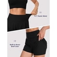 thumbnail image 4 of Asoul High Waisted Swim Shorts for Womens UPF 50+ Quick Dry Swim Trunks Tummy Control Swim Bottoms Built-in Boxer, 4 of 10