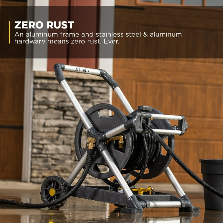 Gorilla 225 ft. Aluminum Zero-Rust Mobile Hose Reel - Walmart.com
