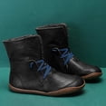 thumbnail image 5 of Nuevas botas de tubo medio para mujer de otoño/invierno, botas planas de color sólido, botas de nieve para mujer, 5 of 5