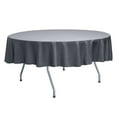 thumbnail image 1 of Ultimate Textile (5 Pack) Reversible Shantung Satin - Majestic 84-Inch Round Tablecloth - for Weddings, Home Parties and Special Event use, Charcoal Grey, 1 of 4