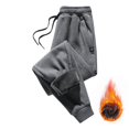 thumbnail image 2 of zaveiop Women's Warm Sherpa Lined Athletic Sweatpants Jogger Fleece Pants (Grey, 3XL), 2 of 7