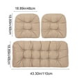 thumbnail image 3 of Outdoor Bench Cushion, Indoor Outdoor Bench Cushion with Backrest, Soft Rattan Swing Chair Pad, Weather Resistant Seat Mat for Patio Garden Furniture Daily Use, 3 of 7