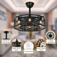 thumbnail image 4 of Datingday 20 Inch Ceiling Fan with Light,Modern Enclosed Ceiling Fan with Remote Control, 5 Blade Industrial Ceiling Fan with Lights for Bedroom, Living Room, Kitchen, 4 of 6