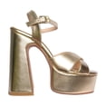 thumbnail image 1 of Sandalia de Tacón Alto 14 cm para Mujer Antonio Cavala 2907 Negro o Dorado Plataforma 4 cm dorado 25.5, 1 of 5