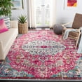 thumbnail image 3 of SAFAVIEH Madison Joandra Vintage Floral Area Rug, Fuchsia/Teal, 10' x 10' Square, 3 of 9